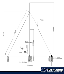 6m Tower kitset for Horizontal 400W Wind Turbine