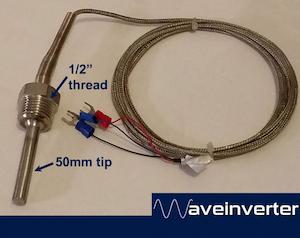 Electrical distribution equipment wholesaling: RTD PT100 Temperature Probe for Homebrew 1/2″ thread 50mm tip