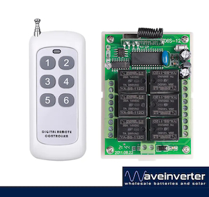 6 way relay with wireless remote control