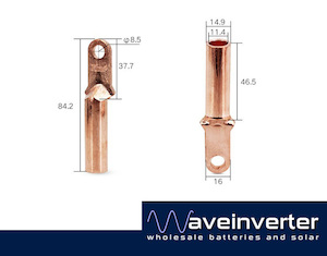 Narrow High Current Cable Terminals 70mm2