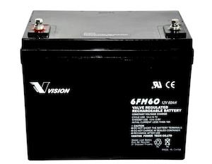 VISION 12v 60AH Deep Cycle AGM Battery FM60