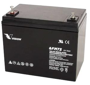 VISION 12v 75AH Deep Cycle AGM Battery FM75