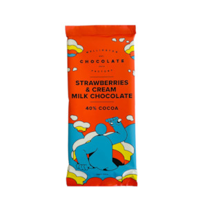 Strawberries and Cream Milk Chocolate Bar [75g]