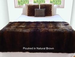 Possum fur half bed throw - double