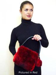 Possum fur pompom bag