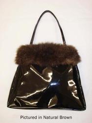 Possum fur rose bag with no roses