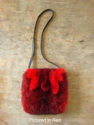 Wool textile: Possum fur raw edge bag