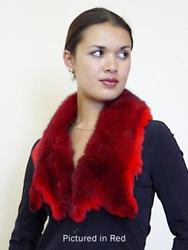 Possum fur raw edge collar