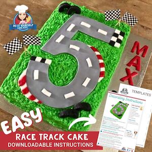 Race Track Cake Printable Template Decorating Tutorial Age