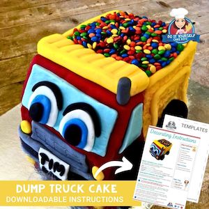 Dump Truck Cake Printable Template Decorating Tutorial Kids