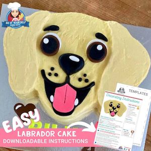 Labrador Cake Printable Template Decorating Tutorial Dogs