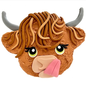 Highland Cow Cake Kit Easy DIY Tutorial Template Cost Saving