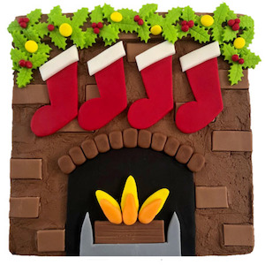 Festive Christmas Fireplace Cake Kit Cake 2 The Rescue