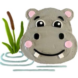 Jungle Party 1st Birthday Hippo DIY Cake Kit Cake 2 The Rescue