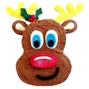 Rudolph Cake Kit. Birthday Cake Recipe Kit. DIY Decorating Kit