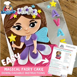 Magical Fairy Cake Printable Template Decorating Tutorial