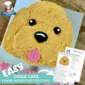 Cavoodle Cake Printable Template Decorating Tutorial Oodles