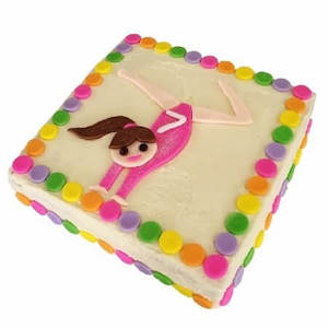 Gymnastics Cake Kit - Girls Birthday Cake Recipe Kit - Decorating Kit