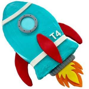 Rocket Cake Kit - Space Party Cake - DIY Cake Kit Recipe