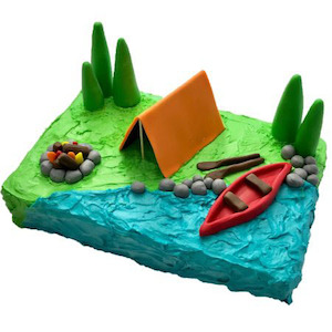 DIY Camping Cake Kit Birthday Cake, Father's Day Cake Kits