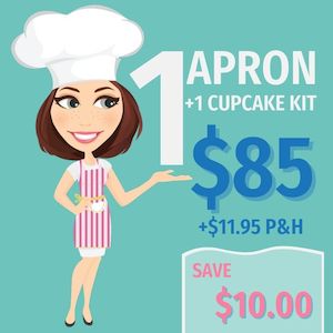 1 Apron & 1 Cupcake Kit Bundle (End June Delivery)