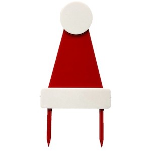 Acrylic Santa Hat Pick - Cake Decorating Supplies