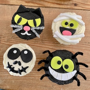 Halloween Faces Cupcake Kit Spider Cupcakes Frankenstein