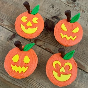 Jack-O-Lantern Cupcake Kit Pumpkin Faces Kids Baking