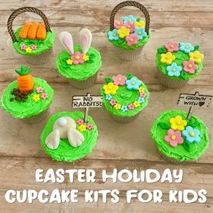 Easter Bunny and FlowerCupcake Kit Fun Kids Easter Activity