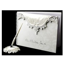 Diamond Wedding Guest Book With Pen