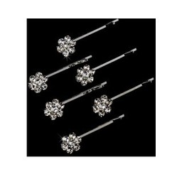 Gift: SILVER CLEAR BOBBY PIN - Pkt 6