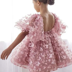 Girls' Princess Butterfly Tutu Dress