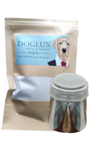 Dry Dog Deodoriser 140g + Refillable Shaker Tin