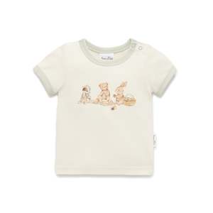 Infant clothing: Aster & Oak Teddy Picnic Print Tee