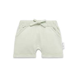 Aster & Oak Sage Chambray Shorts