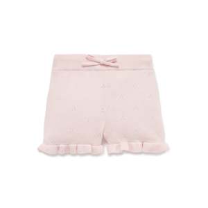 Infant clothing: Aster & Oak Pink Rose Knit Shorts