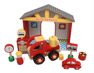 Wooden Service Station Set