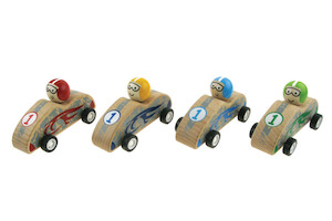 Wooden Pullback Race Car