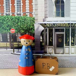 Paddington bear peg and suitcase