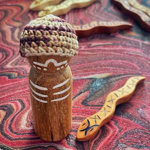 Gift: Aboriginal peg with Handcarved snake