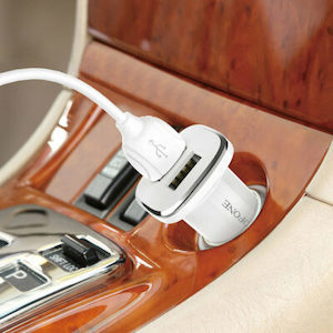 Dual Port USB Car Charger with cable BZ12