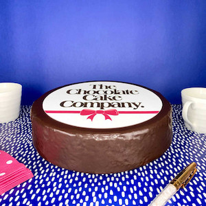 Business Logo Chocolate Mud Cake