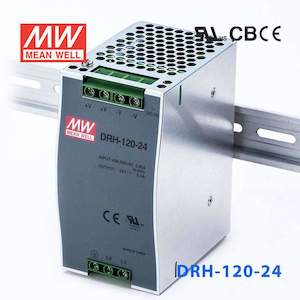 Mean Well DRH-120-24 Single Output Industrial Power Supply 120W 24V - DIN Rail