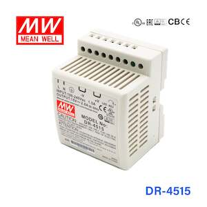 Electrical distribution equipment wholesaling: Mean Well DR-4515 AC-DC Industrial DIN rail power supply 45W