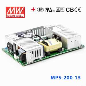 Mean Well MPS-200-15 Power Supply 200W 15V he rated current is based on there be…