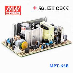 Electrical distribution equipment wholesaling: Mean Well MPT-65B Power Supply 65W 5V 12V -12V