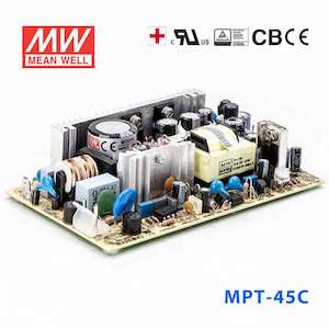 Electrical distribution equipment wholesaling: Mean Well MPT-45C Power Supply 45W 5V 15V -15V