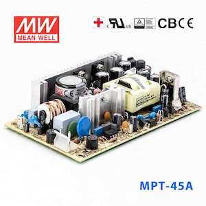 Electrical distribution equipment wholesaling: Mean Well MPT-45A Power Supply 45W 5V 12V -5V