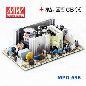 Electrical distribution equipment wholesaling: Mean Well MPD-65B Power Supply 65W 5V 24V