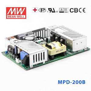 Electrical distribution equipment wholesaling: Mean Well MPD-200B Power Supply 200W 5V 24V